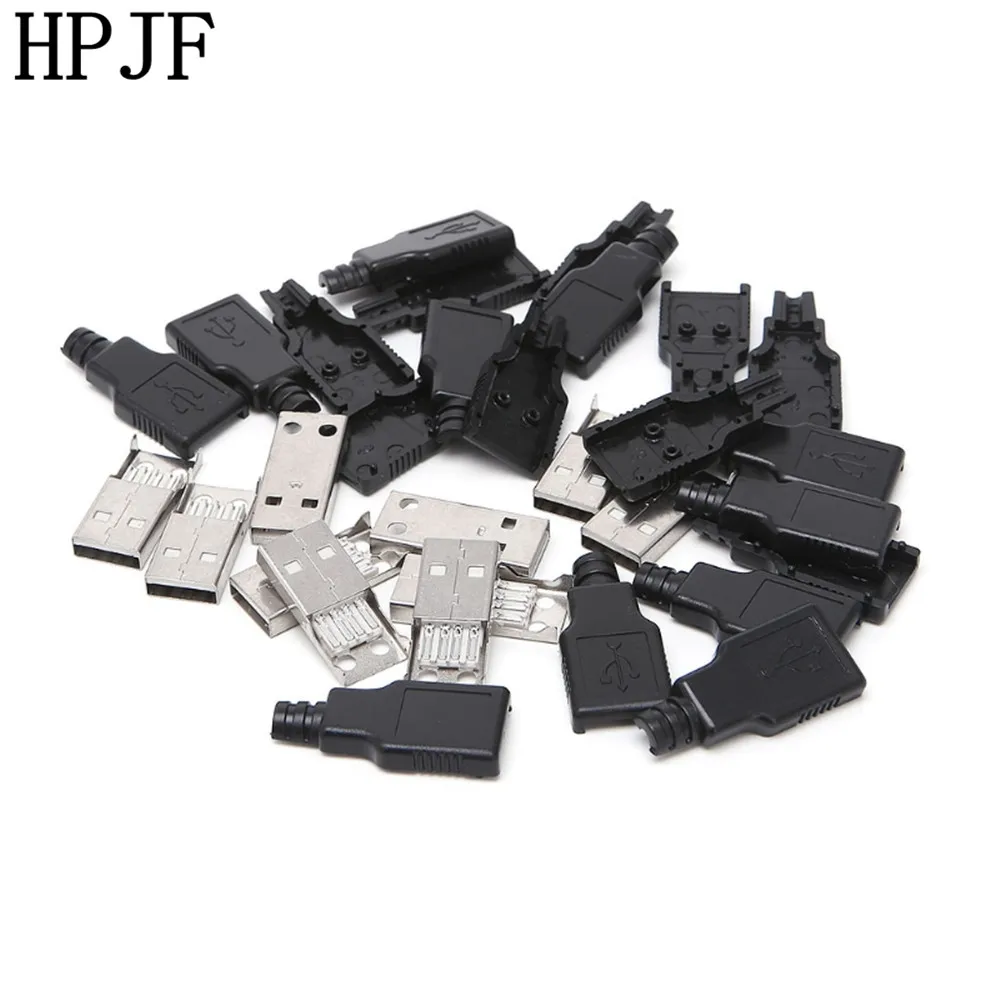 10 шт./лот USB Мужской 4Pin в Тип разъем с пластиковой крышкой для обмена данными