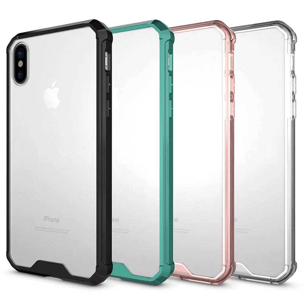 

Phone Case for Apple iPhone X Transparent Hard Acrylic Back Cover Thin Slim Protective Phone Case Coque for iPhone X Funda