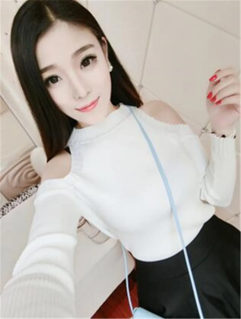 2017 модные сексуальные однотонные повседневные Пуловеры женские водолазки