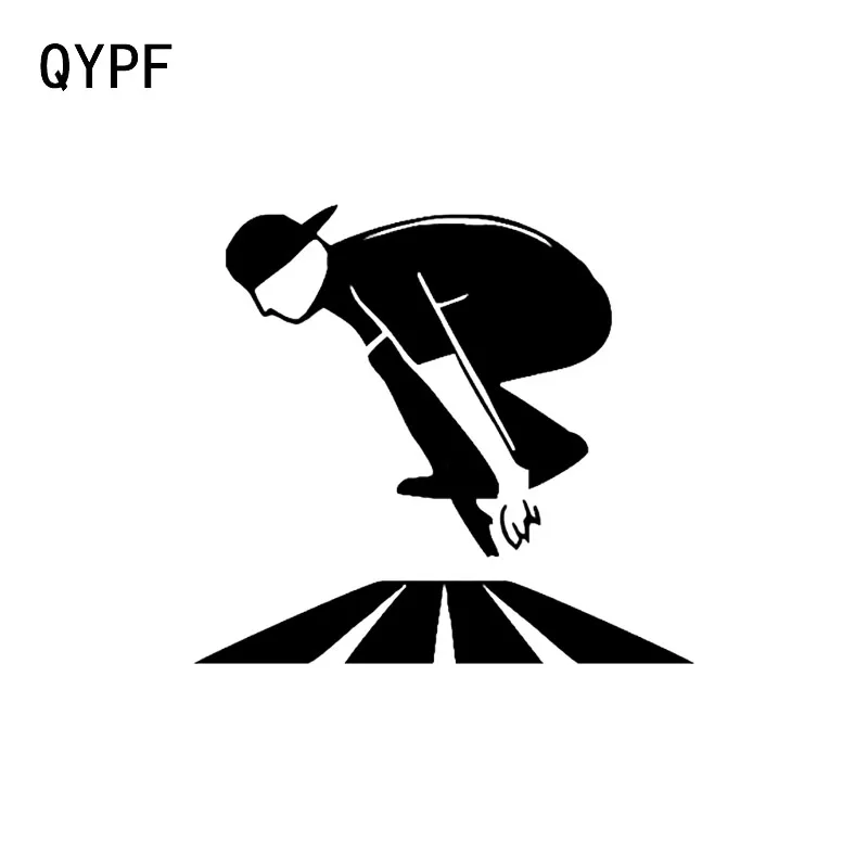 

QYPF 13,8*12,7 интересная парка, уличный декор, автомобильная наклейка, высокое качество, силуэт, графический стиль