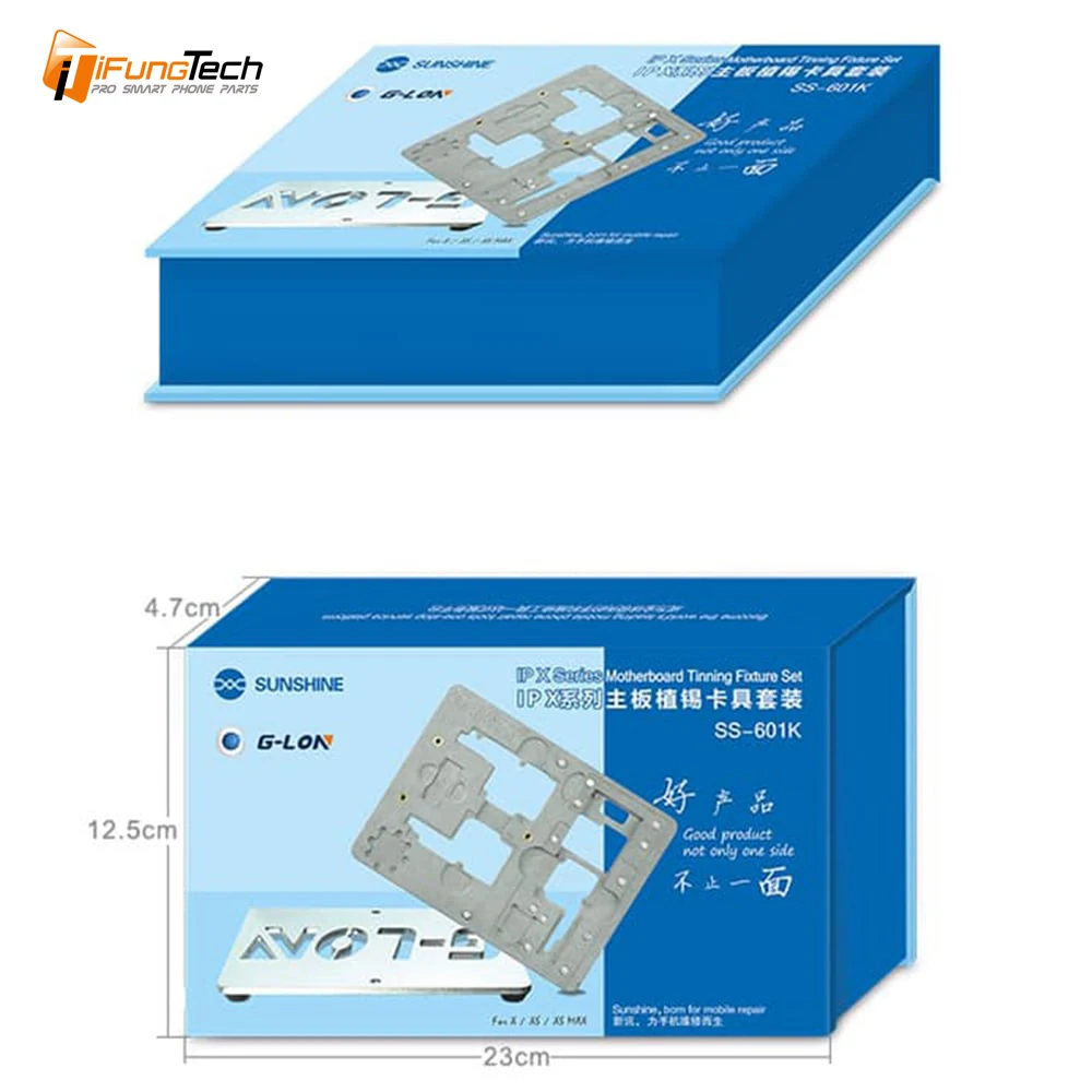 G-Lon SS-601K For iPhone X / Xs Max Mainboard BGA Reballing Stencil Plant Tin Set PCB Fixture Platform+Solder Paste | Мобильные