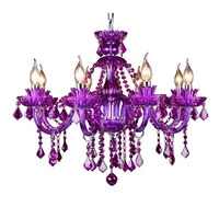 european style purple crystal chandelier european double layer large crystal lamp bar kt creative personality crystal chandelier