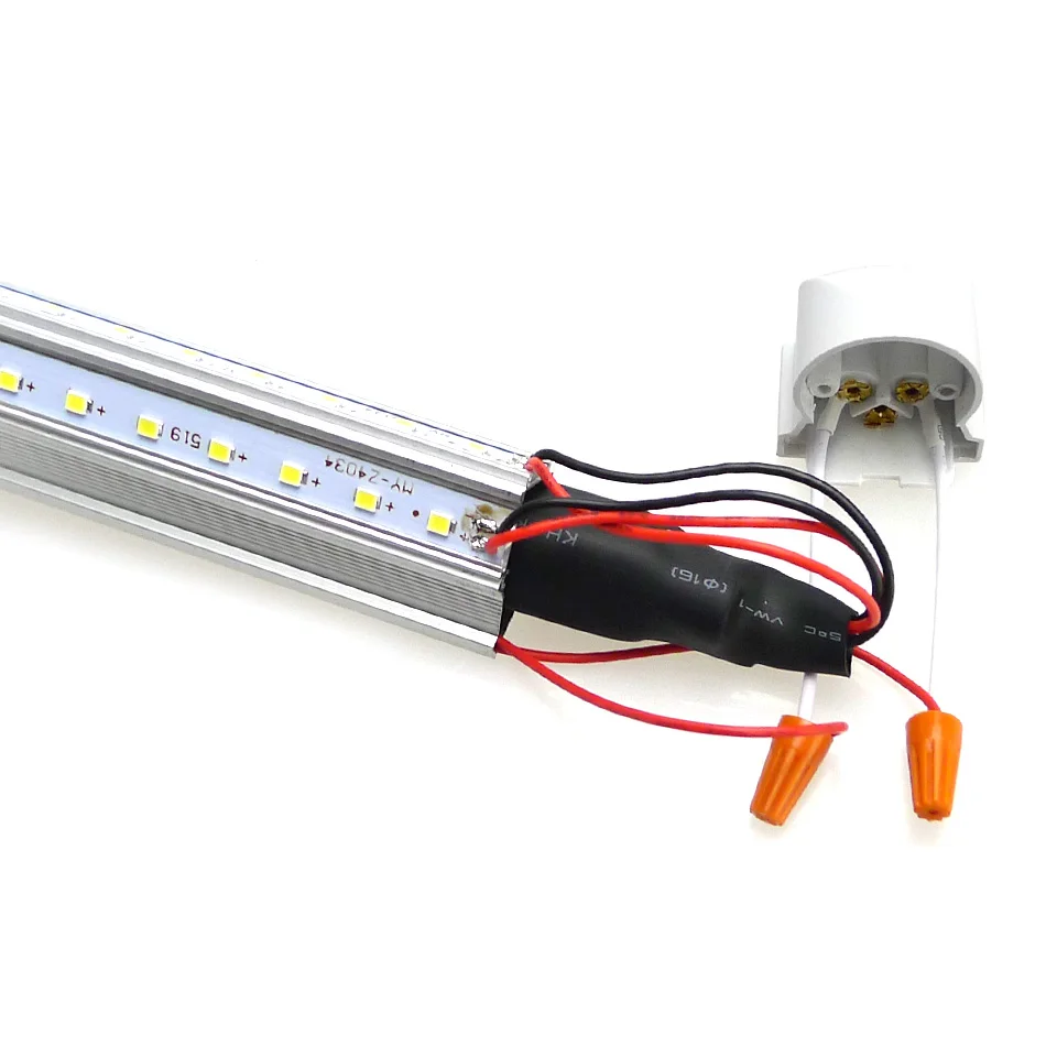 V Shape LED T8 интегрированная трубка 1200 мм 85 265 в 4 фута 6 футов 8 флуоресцентный свет