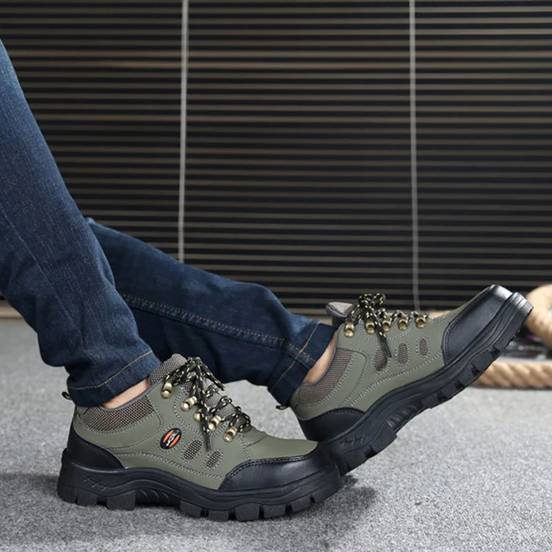 Men Shoes Steel Toe Work Safety Boot Breathable Anti-slip Puncture Proof Military Boots Mesh Sneakers | Обувь