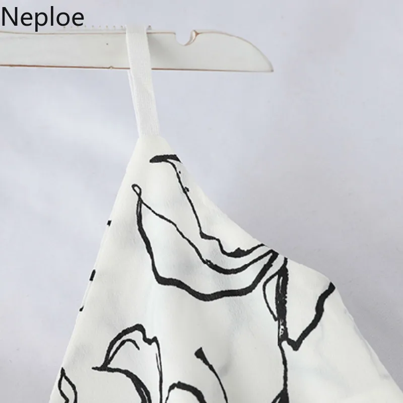 Neploe женское платье с принтом Лето 2019 новое v-образным вырезом на бретельках Vestidos