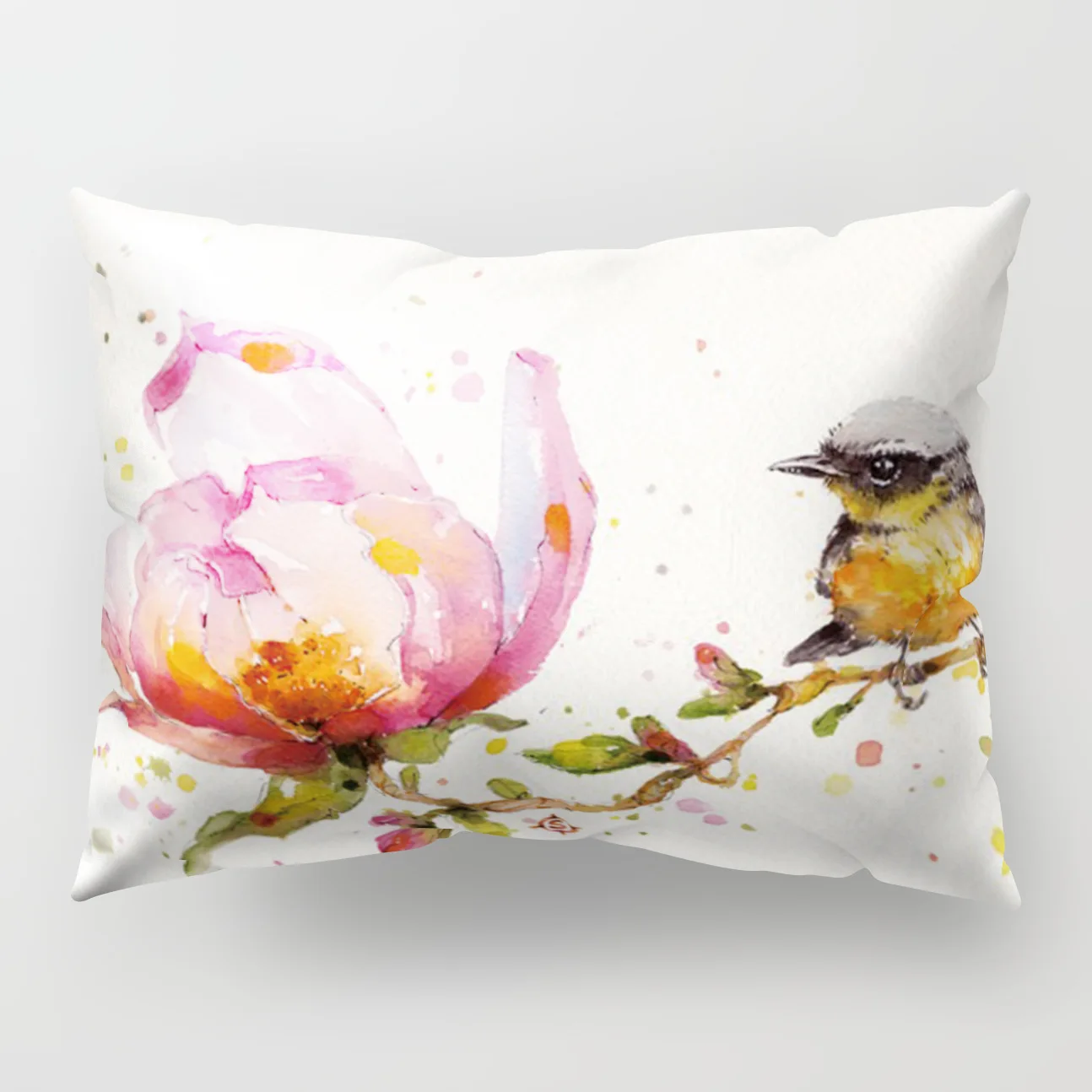 Watercolor Animal Polyester Cushion Cover Soft 30x50cm Cute Bird Owl Deer Print Decorative Pillow Case for Sofa Couch Home Decor