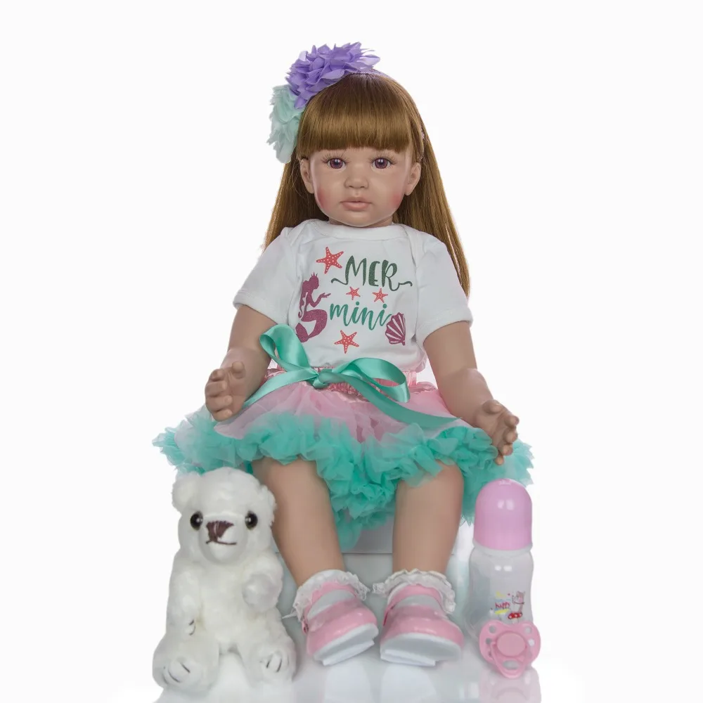 Силиконовые куклы-реборн для девочек большие размеры 60 см подарок детей - купить