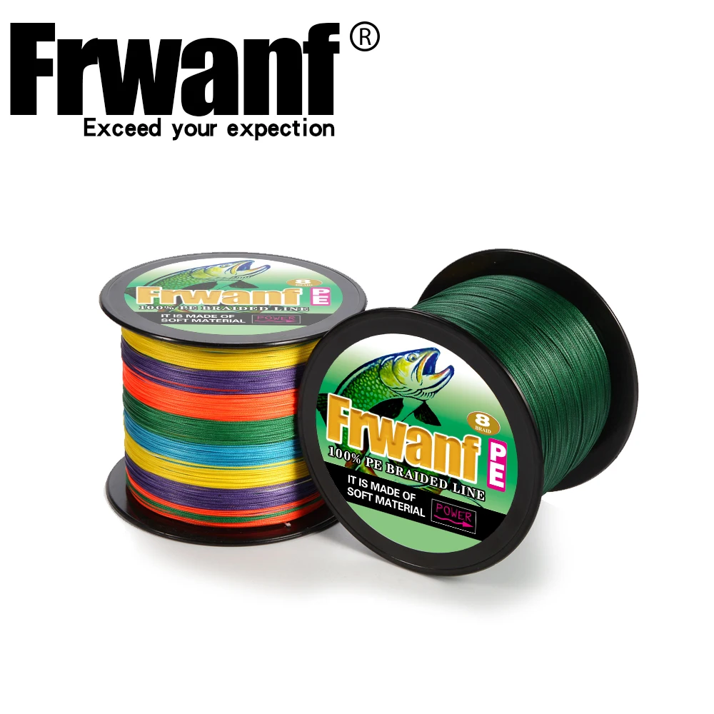 

Frwanf 8 Strands 1000m 8 Braid Multifilament Fishing Line 6-300LB pe super braided wires 0.1 0.2 0.3 0.4 0.5 0.63 0.75 0.8 1.0mm
