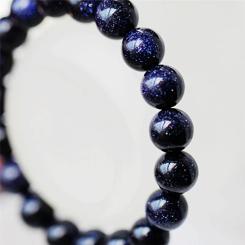 Браслеты с голубым песком браслеты для женщин и мужчин эластичные из