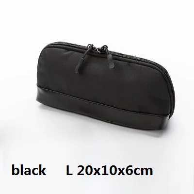 black L Большая сумка для карандашей, новинка, тканевый чехол из искусственной кожи для карандашей, косметичка, большая сумочка для ручек, длительная канцелярская ручка, подарочная сумка - Цвет: black L