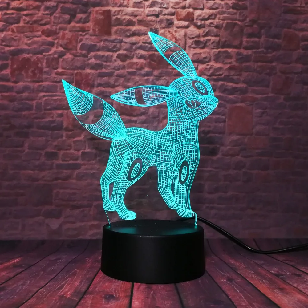 Покемон го 3D фигурка Umbreon Pokeball Bulbasaur Fire Dragon Valor Mystic 7 цветов Изменение ночник детские подарки
