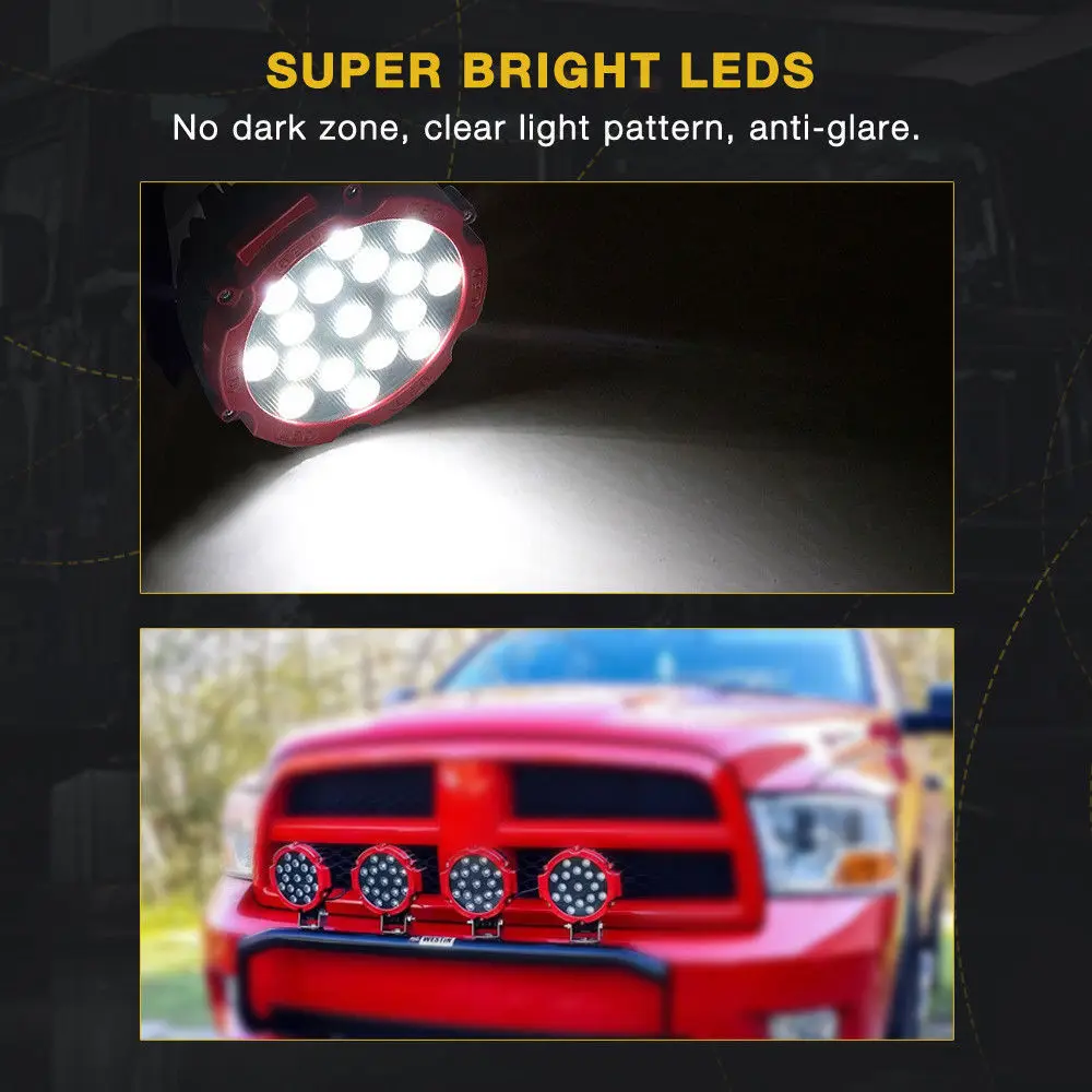 IC Pair 51 Вт 7 &quotкруглый светодиодный прожектор точечный луч 17x3 бездорожье 4WD