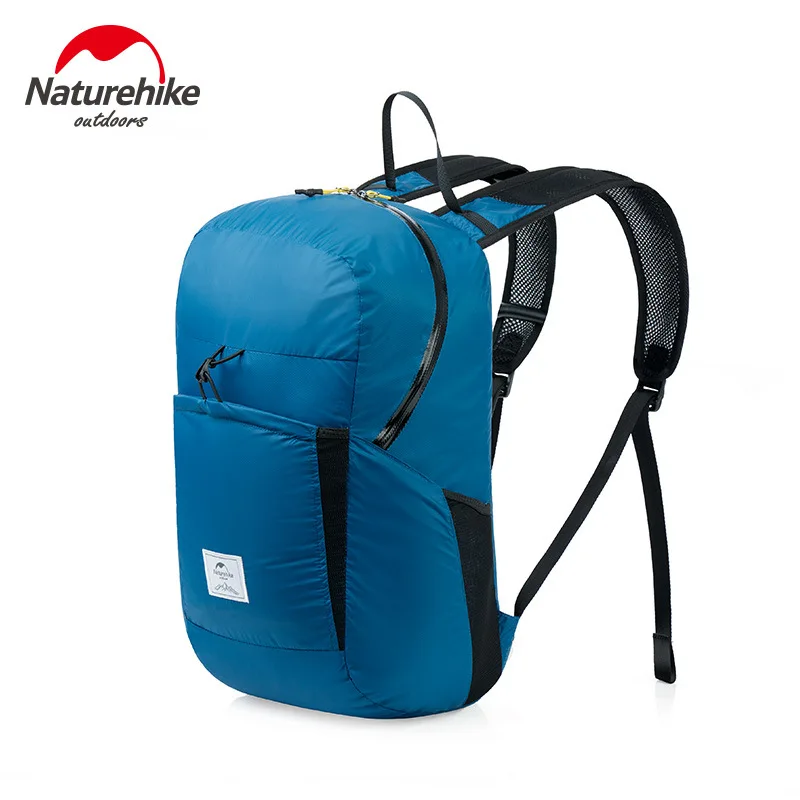 Blue-Upgrade NatureHike 18L рюкзак складной Водонепроницаемый рюкзак Сверхлегкий унисекс лямки подняться дорожная лагерь школьная сумка - Цвет: Blue-Upgrade