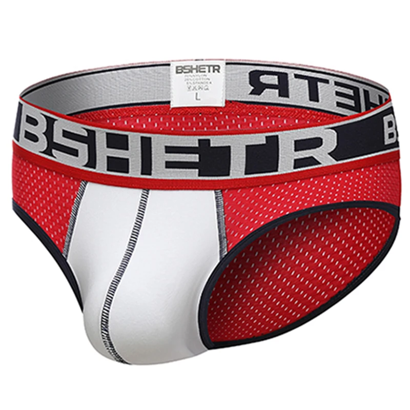 Новое мужское нижнее белье 3 шт./партия короткие дышащие мужские трусики с сеткой