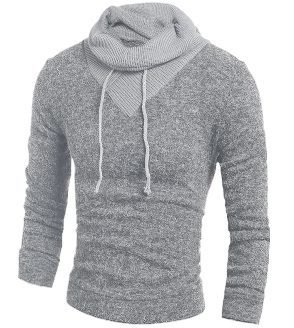 Hoodies Men Fashion Winter Coats Long Sleeve Hoodie Men's Outer Wear Casual Slim Sweatshirts Turtleneck H7754 | Мужская одежда
