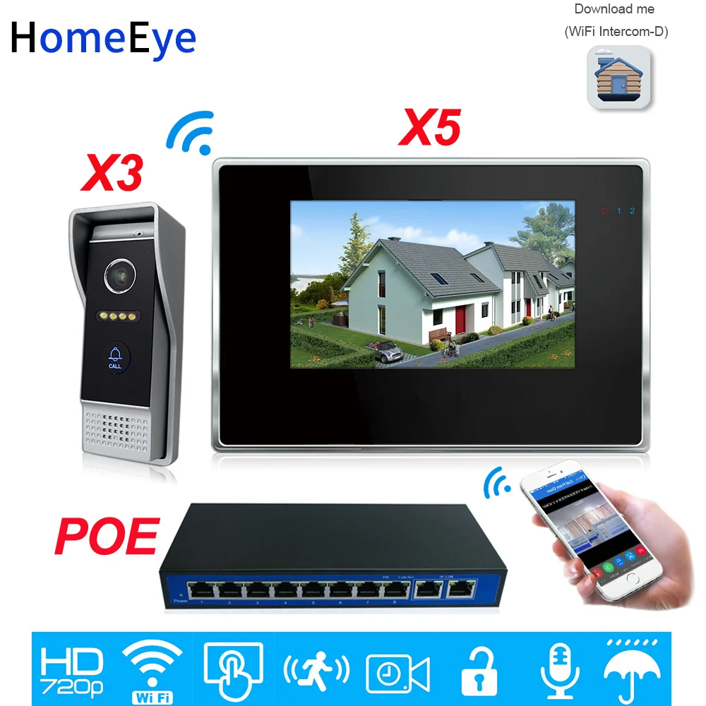 720P WiFi IP видео домофон видеодомофон 3 5 домашняя система контроля доступа Android iOS