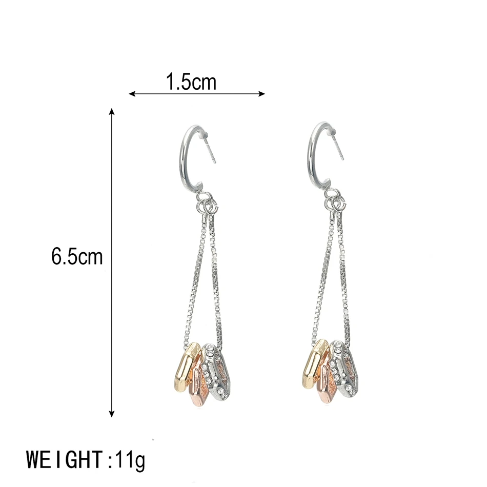 Match-Right Trendy Earrings for Women Geometric/Long/Big/Korean/Gold/Silver/Round/Drop Earrings Fashion Jewelry female yjz8150