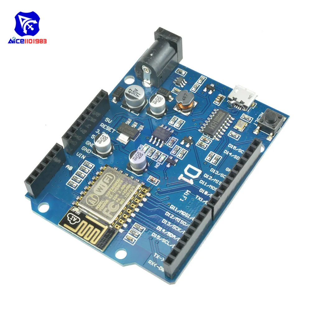 OTA WeMos D1 CH340 CH340G WiFi макетная плата ESP8266 ESP-12 ESP-12E модуль для Arduino IDE UNO R3 Micro USB ONE 3,3 v 5v 1A
