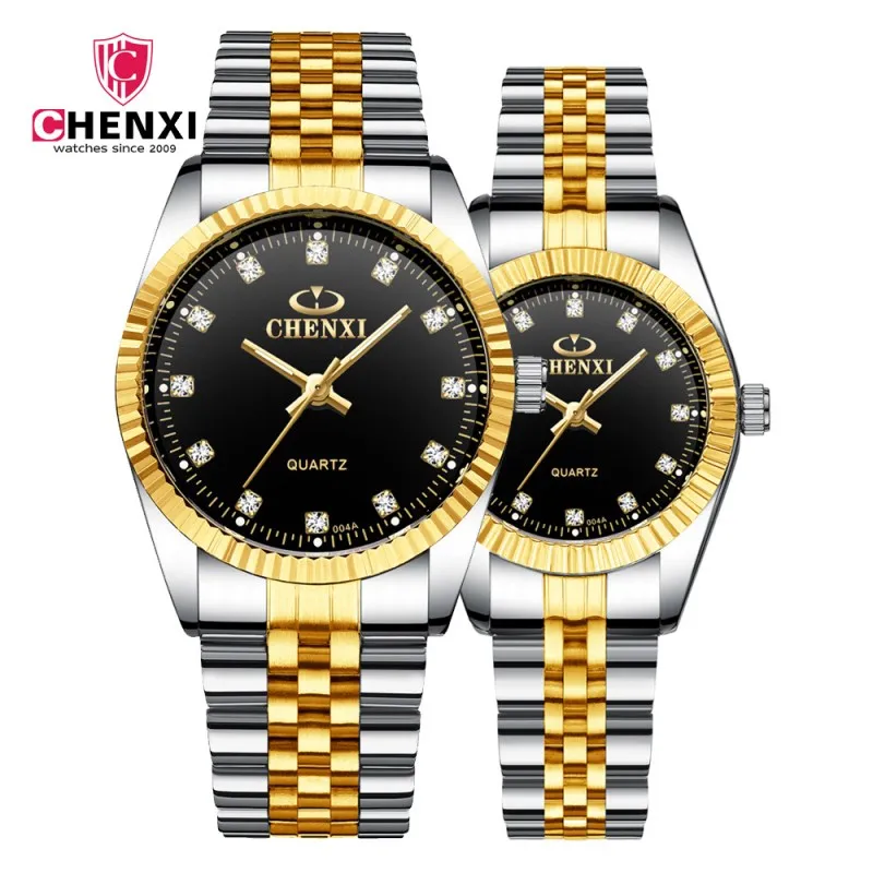 

CHENXI Gold Wrist Watch Men Watches Lady Top Brand Luxury Quartz Wristwatches For Lover's Fashion Dress Clock Relogio Masculino