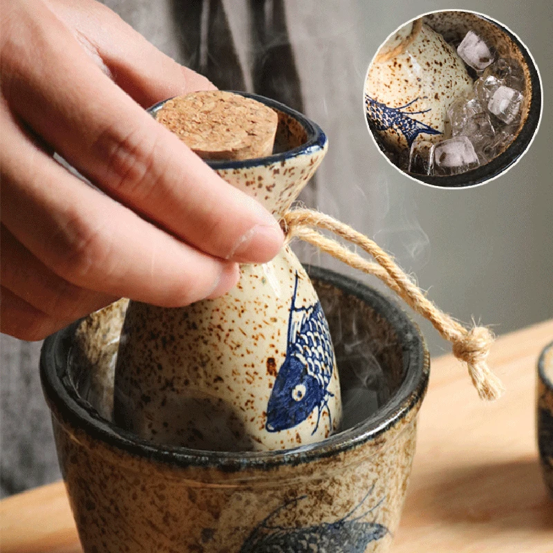 7 шт. винтажный керамический контейнер для вина в японском стиле|Плоские фляги| |