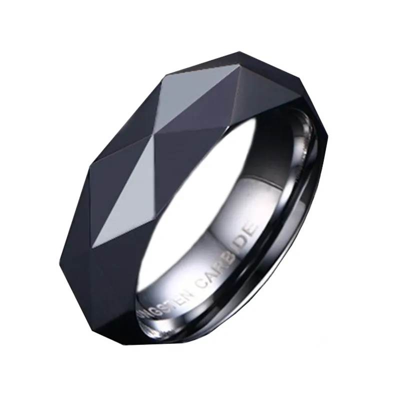 Три цвета s золото/розовое золото цвет мужской карбид вольфрама кольцо высоко