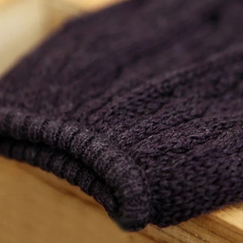 Yuzi осень винтажный хлопок шерсть пуловеры с v-образным вырезом рукав-фонарь без