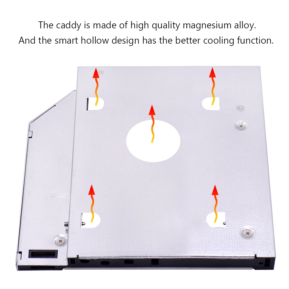 CHIPAL высокое качество Алюминий 2nd HDD Caddy SATA в PATA IDE 12 7 мм для 2 5 &quotSSD корпус ноутбука