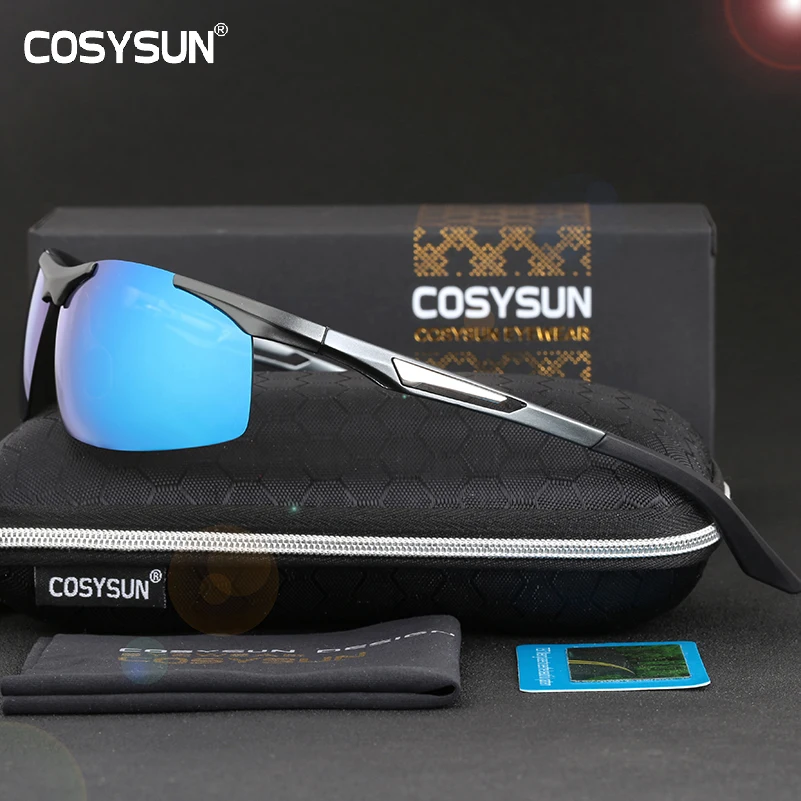 Солнцезащитные очки COSYSUN Мужские поляризационные зеркальные солнечные