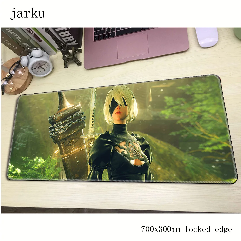 

nier automata pad mouse computador gamer mause pad 700x300X2MM padmouse big large mousepad ergonomic gadget office desk mats