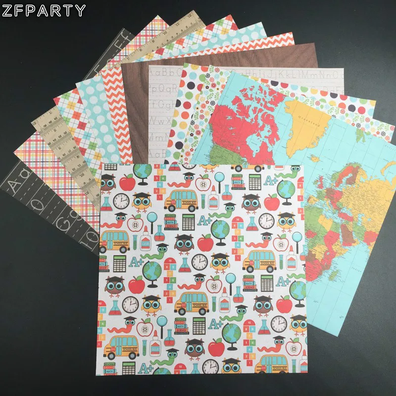 ZFPARTY 12 шт. 6 дюймов односторонний Печатный школьный автобус рисунок креативная