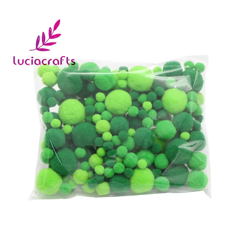 Mixed color 18 Lucia crafts 20 г разные помпоны смешанные цвета мягкие помпоны DIY ручной работы детские игрушки аксессуары для шитья J0601 - Цвет: Mixed color 18