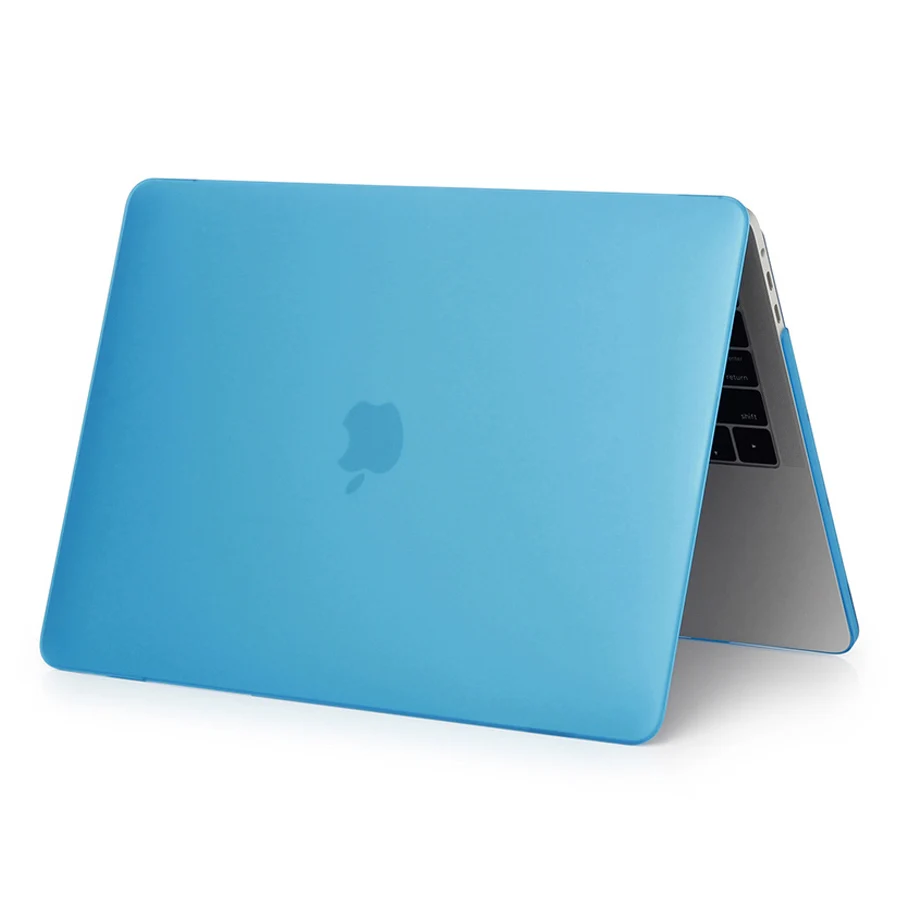 Матовый чехол для ноутбука Apple MacBook Pro retina Air 11 12 13 15 дюймов, для Mac Air 13 Чехол, Pro 13 15 чехол с сенсорной панелью - Цвет: Water Blue-Matte