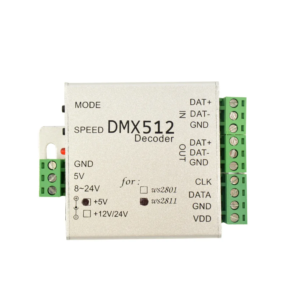 Декодер DMX512 серии WS2801 WS2811 светодиодный драйвер постоянного тока IC 5 В 12