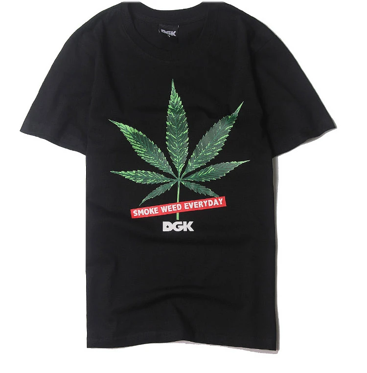 DGK мужские футболки высокого качества 19SS кленовые листья DGK голова тигра футболка Уличная Повседневная черная и белая пара DGK топ тройники