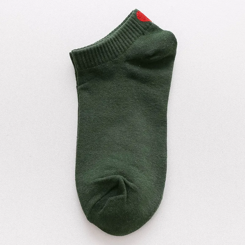 Женские носки, хлопковые носки, короткие, Харадзюку, Chaussette Femme Courte Calcetines Mujer Divertido, хипстерские, для скейтборда, до лодыжки, забавные, кавайные - Цвет: Blackish green