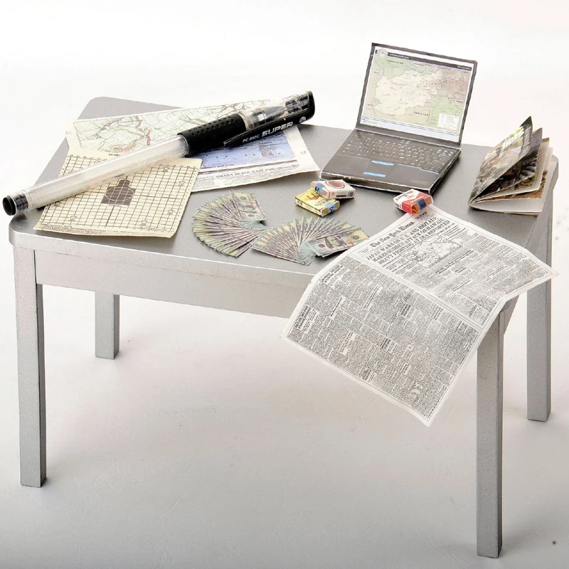 12 наборов/Лот, масштаб 1/6, чехол для сигареты, компьютер, полнобумажная Модель дисплея для экшн-фигурки 12 дюймов