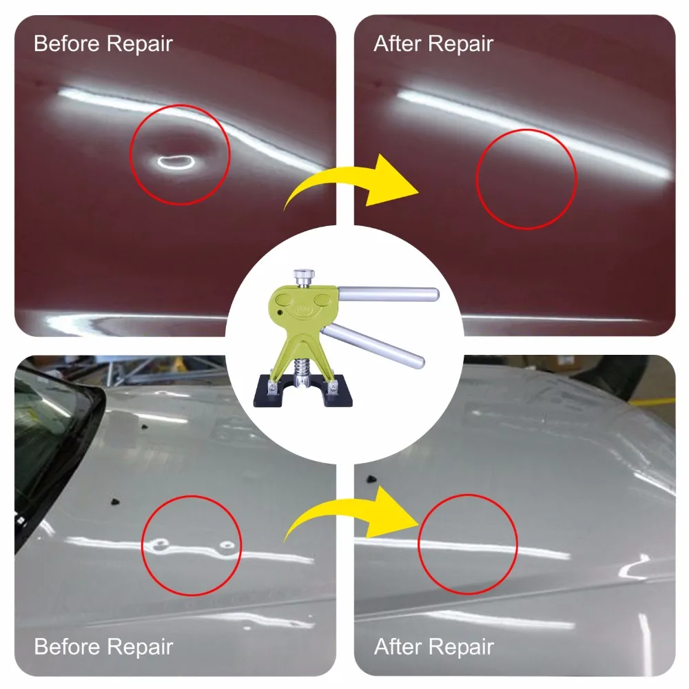 Устройство для удаления вмятин без покраски комплект поднятия клей ручной
