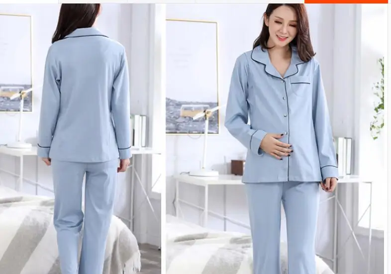 Elegant high quality maternity clothes nightgown breastfeeding pregnancy sleepwear pregnant women nursing pajamas set | Мать и ребенок