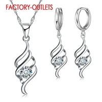 new arrival 925 sterling silver bridal jewelry sets romantic style cz cubic zirconia women girls engagement anniversary