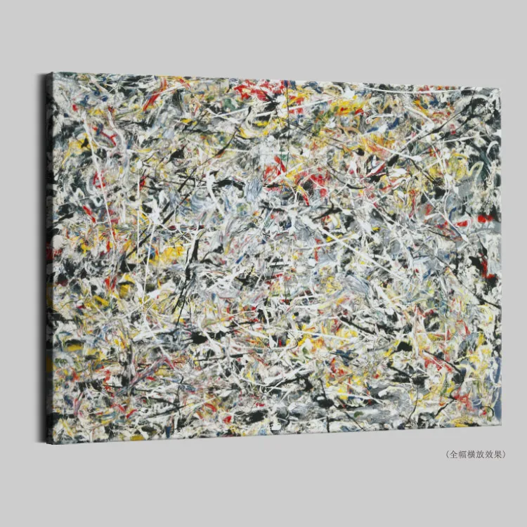 Американский художник Pollock современный цвет искусство абстрактная офисная компания бескаркасные гигантские Большие размеры декоративная живопись маслом на холсте