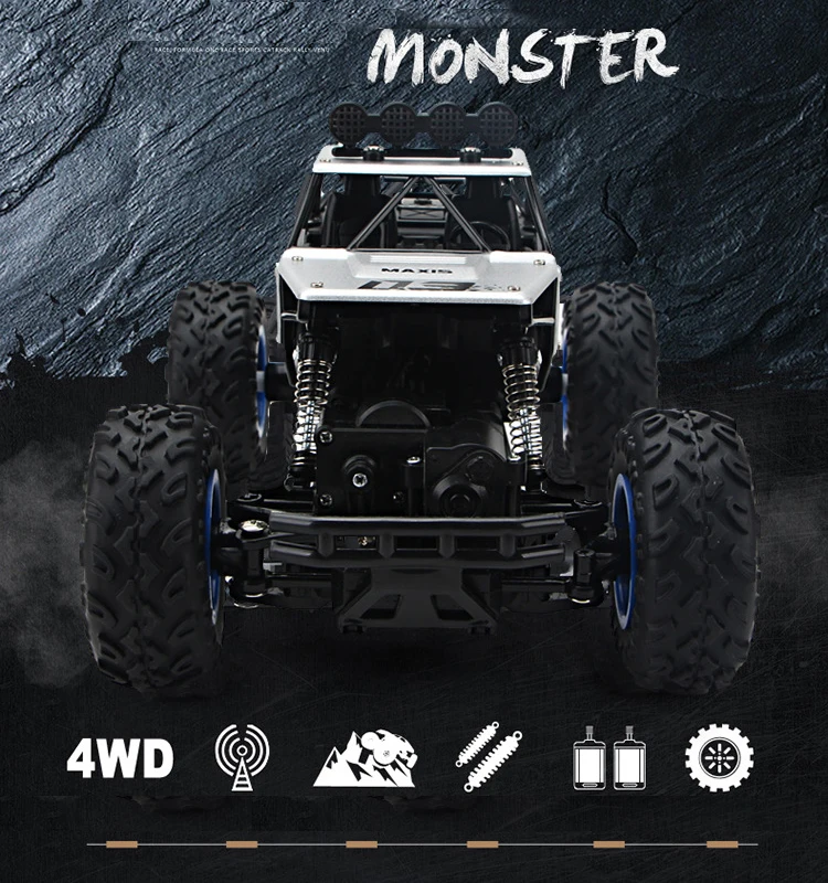 Oversized version of the alloy climbing mountain bigfoot four-wheel drive remote control toy model off-road vehicle climbing car