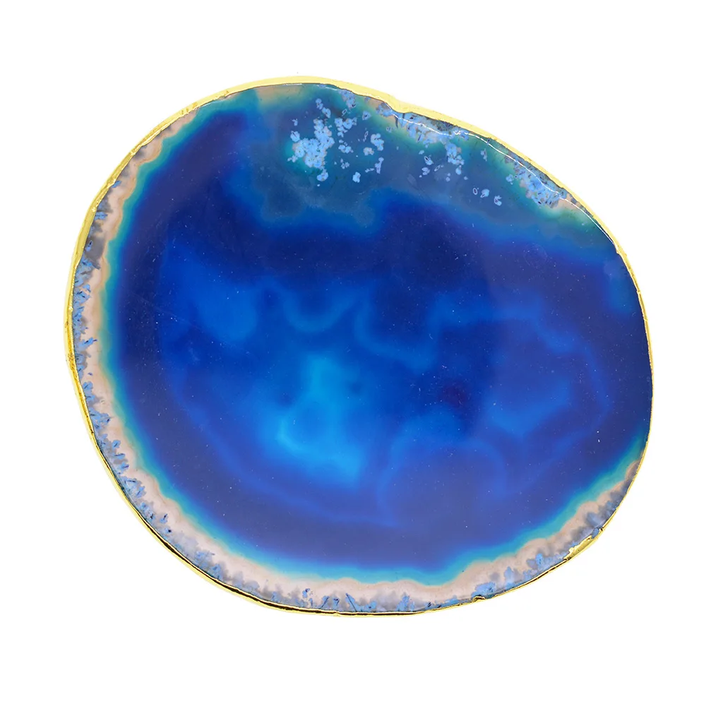 Натуральный чистый агат ломтики полированный неправильный кристалл Кварцевый