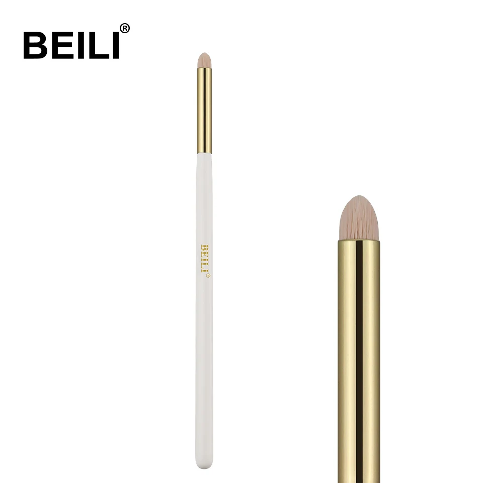 WY08 BEILI перламутровая белая Профессиональная Кисть для макияжа Nano Wool Fiber Gold Powder Foundation blusher тени Контурные растушевки бескровные розовые волосы - Handle Color: WY08
