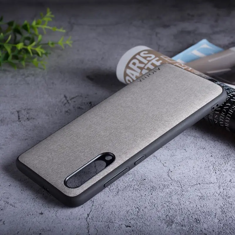 Текстильный чехол для Xiao mi 9 se mi 8 Lite mi 9 cc9e A1 A2 Lite A3 Чехлы для Red mi Note 5 7 mi play note 3 6 6A mi x 3 2S mi 5c - Цвет: light gray