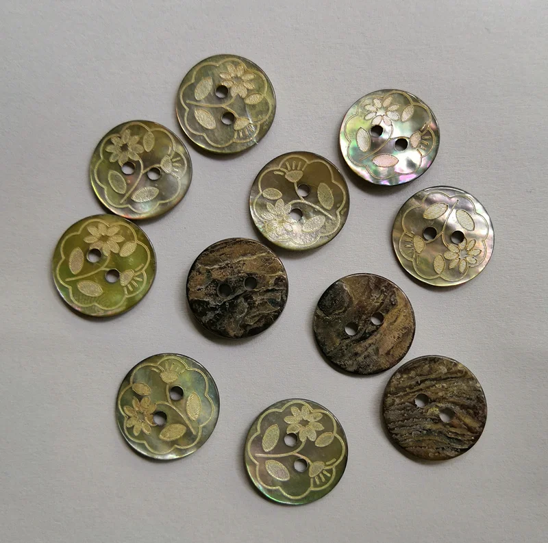 200 шт. 15 мм Цветок из перламутровых раковин кнопка для пришивания пуговиц