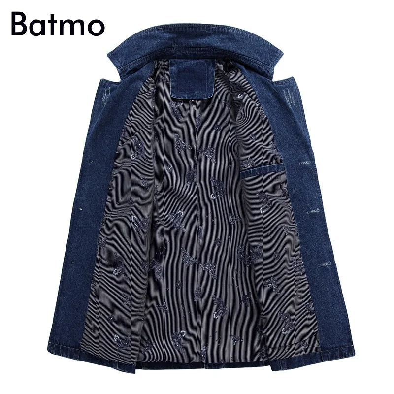 Мужская джинсовая куртка Batmo Повседневная больших размеров M L XL XXL XXXL 4XL 5XL 2019 |