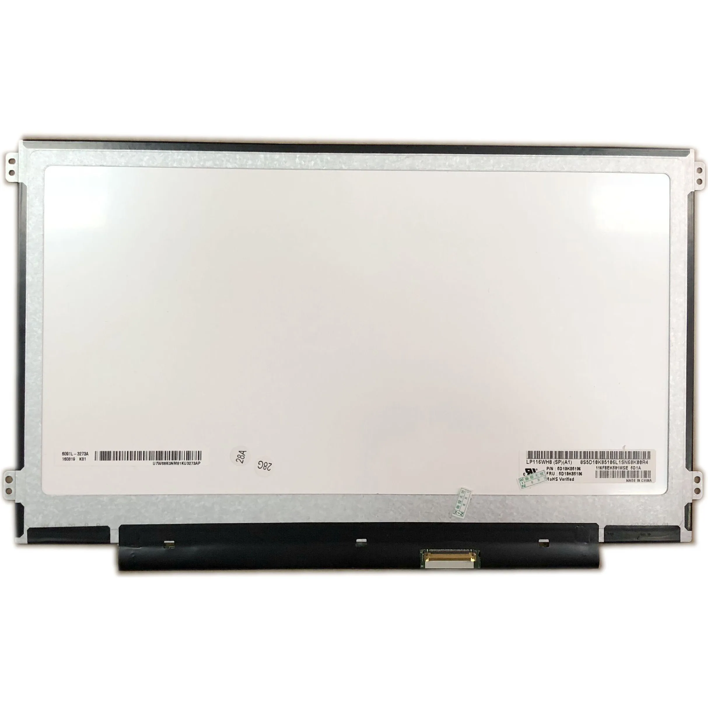 

Free shipping LP116WH8 SPA1 LP116WH8-SPA1 11.6" WXGA HD 1366x768 LED LCD Screen Panel IPS EDP 40 Pins