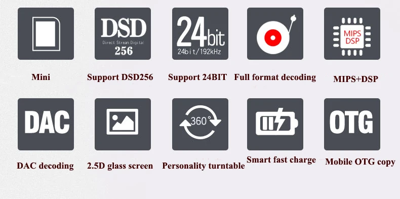 Ruidu A50 HD мини спортивный MP3 плеер без потерь с экраном 2,5 дюйма Hifi MP3 музыкальный плеер с поддержкой карты TF 128G/DSD25