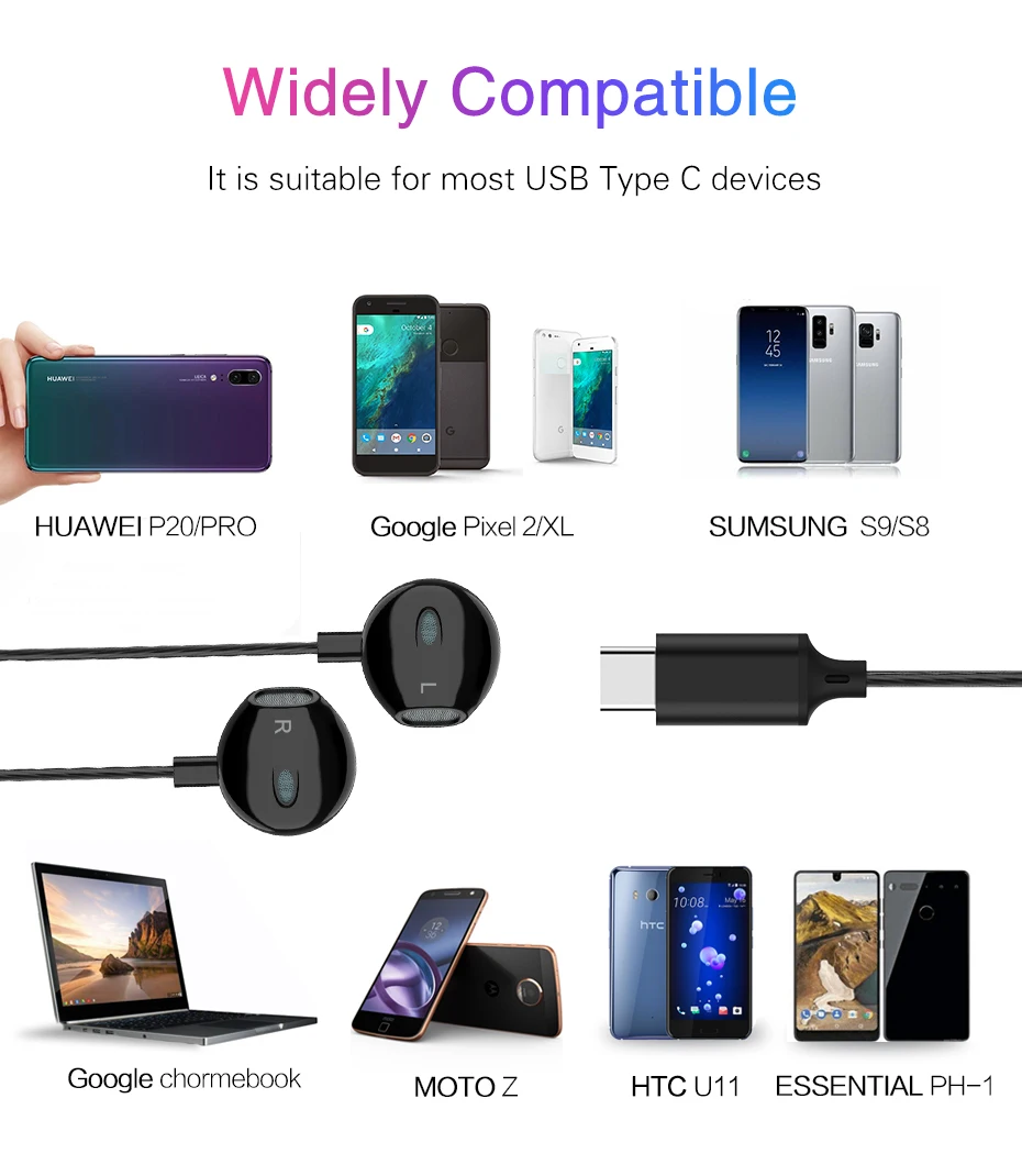 Langsdom цифровые наушники type C с микрофоном Hifi Бас-гарнитура для samsung, наушники для Auriculare Xiaomi USB C Phone