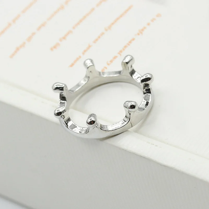 Simple Fashion Crown Rings Solid Color Plated Gold Silver Alloy Ring Ladies Women Wedding Party Jewelry Accessories CX17 | Украшения и